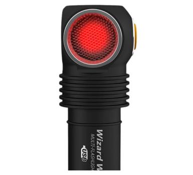 Фонарь налобный Armytek Wizard WR Magnet USB+18650 (красный-белый, 1300 лм)
