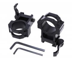 Кольца 30 мм Remington RMKC12, быстросъемные на Weaver (высокие, H=25 мм,  блистер)