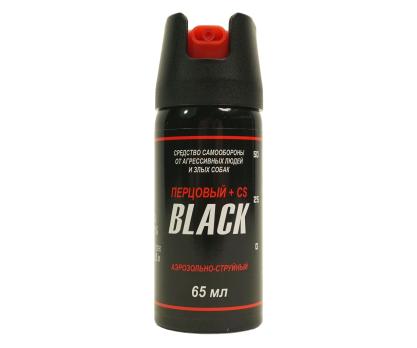 Перцовый баллончик Black 65 мл Аэрозольно-Струйный