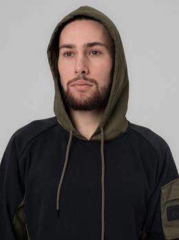 Толстовка мужская Remington New Town Black/Beige (черный/тёмно-зеленый)